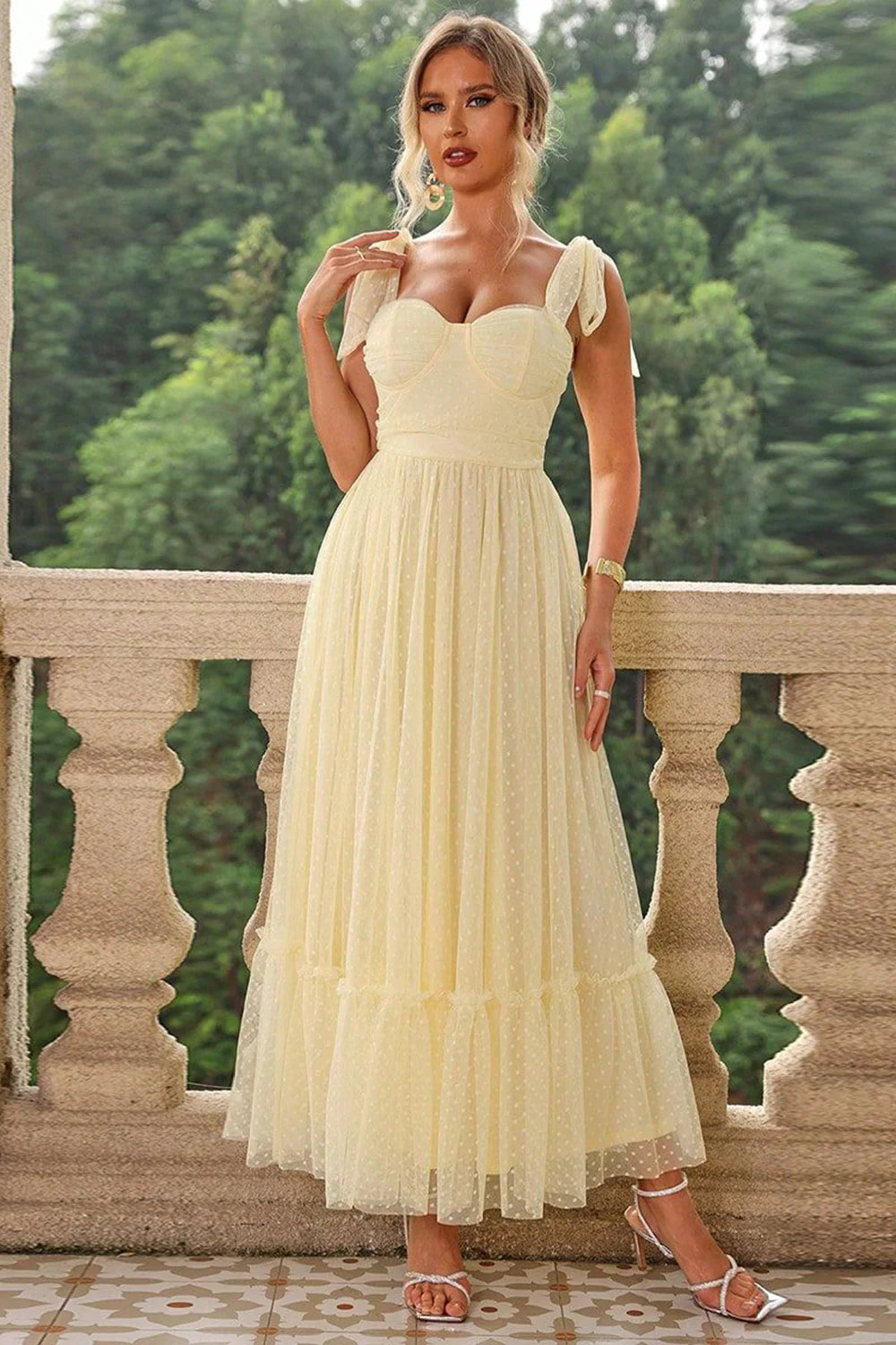Black A Line Bow Spaghetti Straps Pleated Long Wedding Guest Dress