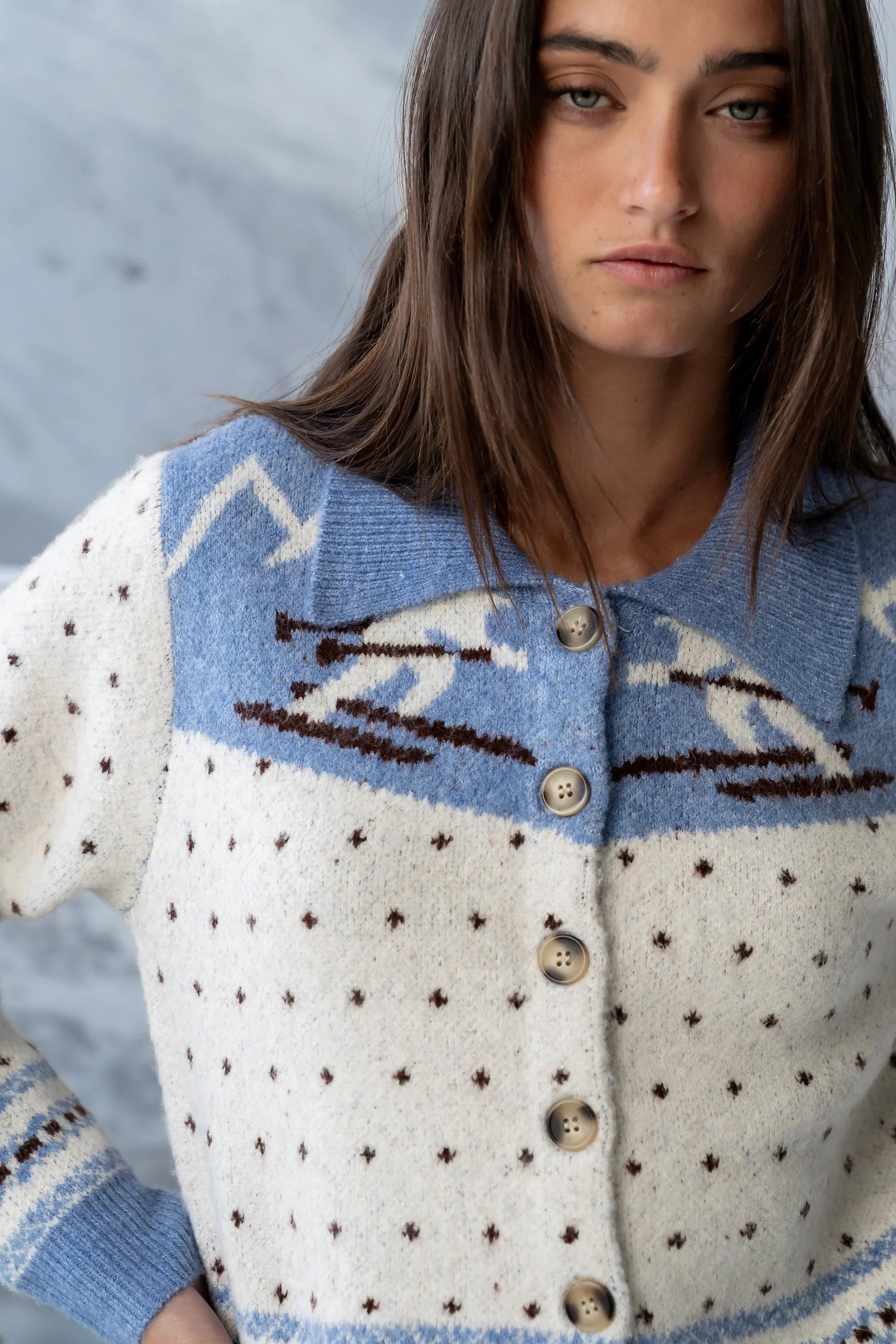 Henry Collared Knit Cardigan FINAL SALE