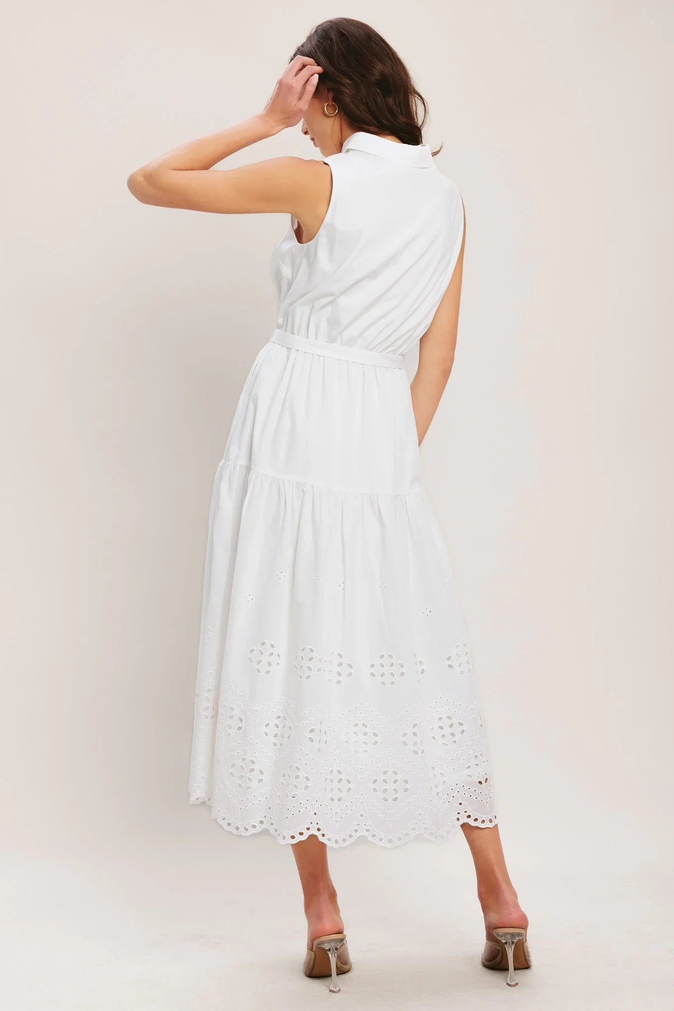 HAMPTONS SUMMER WHITE MIDI DRESS