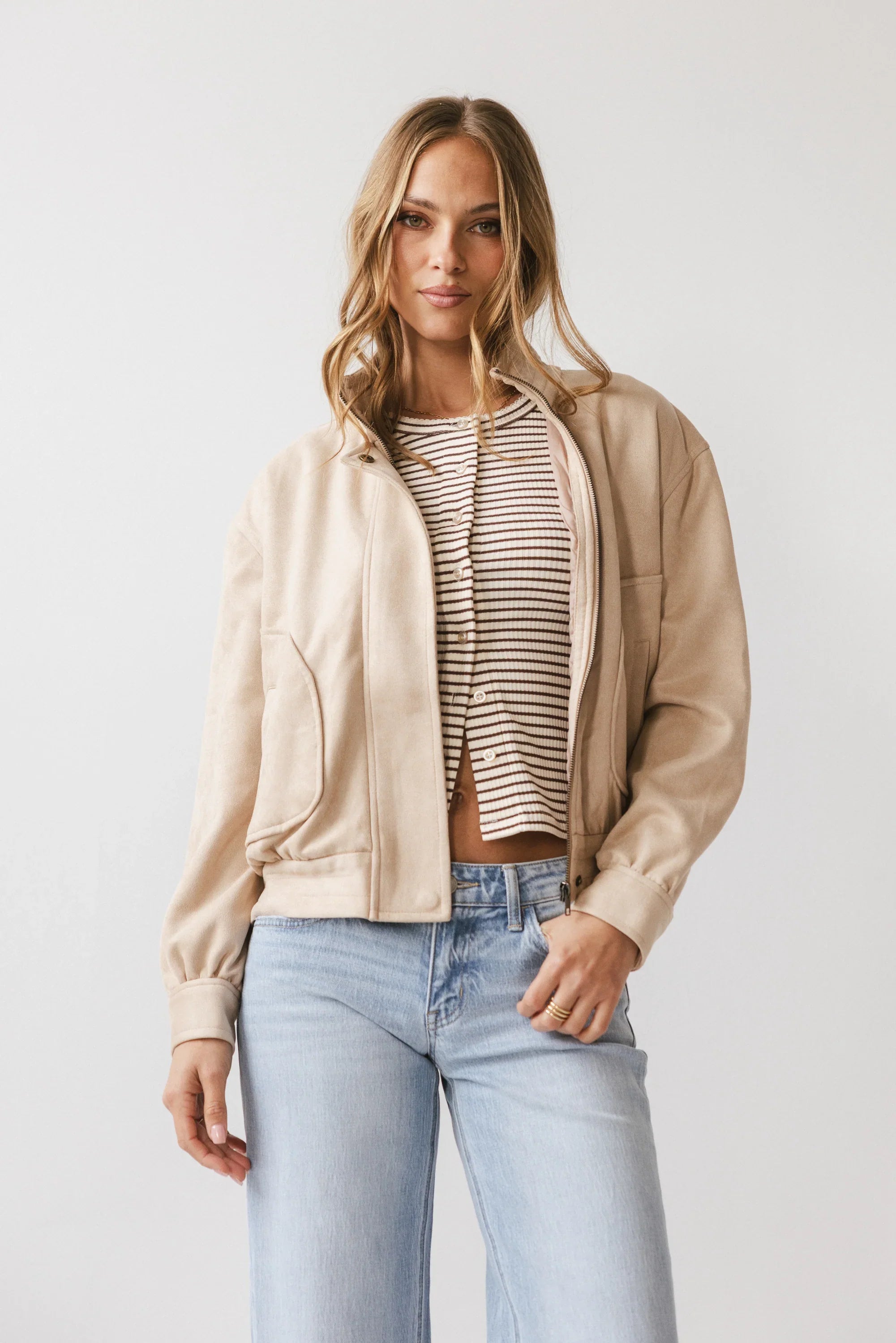 Trisha Striped Top in Brown