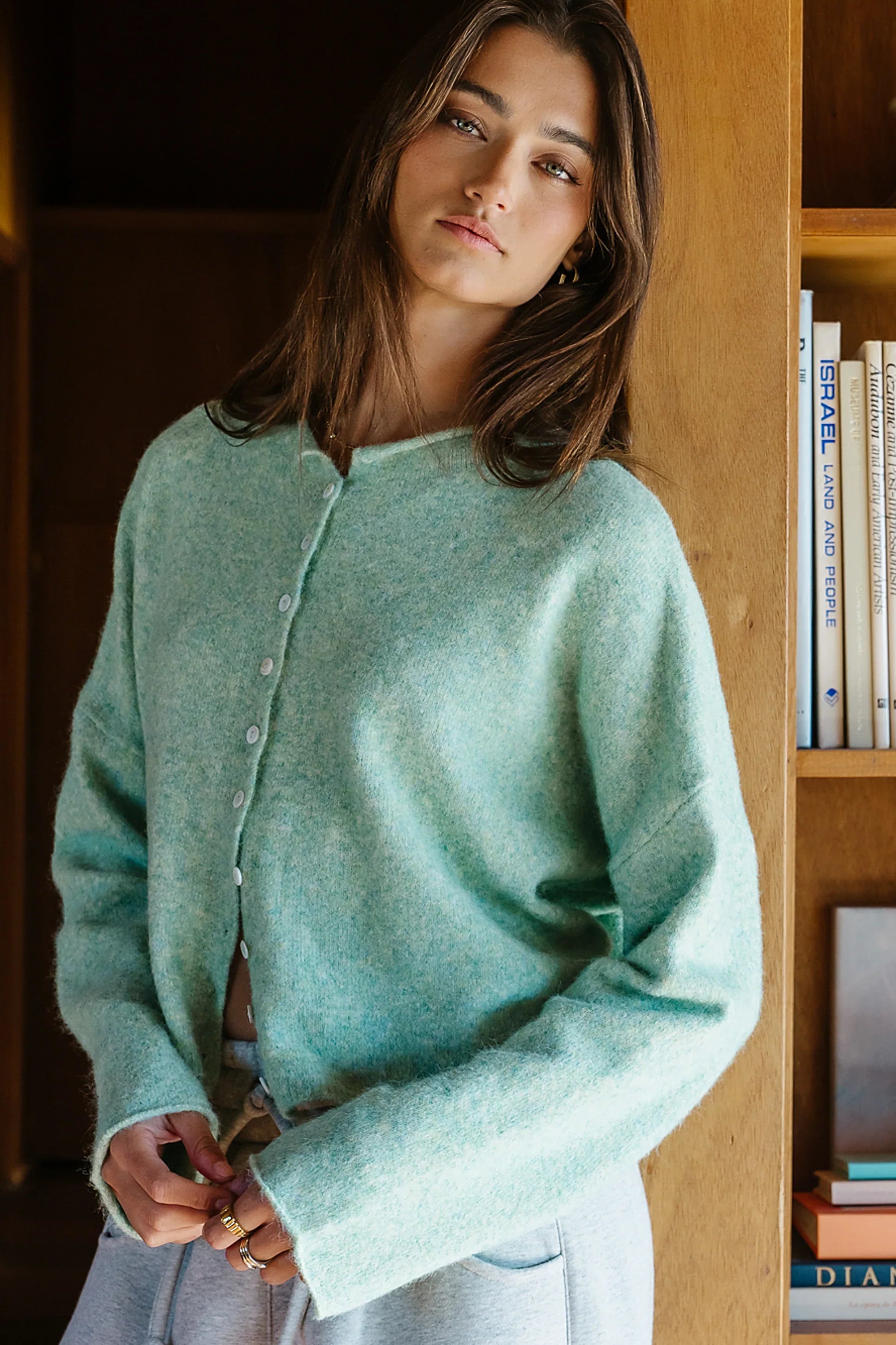 Maci Cardigan in Seafoam FINAL SALE