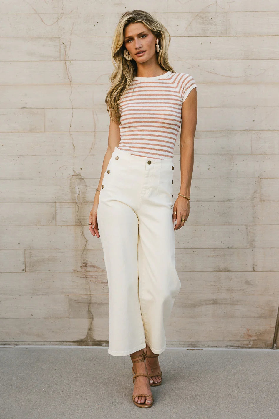 Amiri Wide Leg Jeans in Cream FINAL SALE