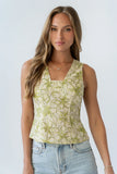 Sasha Floral Plunge Top