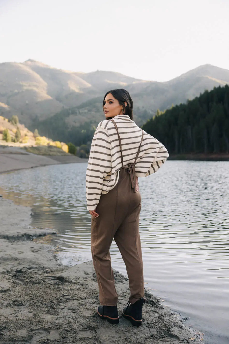 Kestrel Knit Overalls in Mocha FINAL SALE