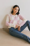 Sia Checkered Cardigan in Pink FINAL SALE