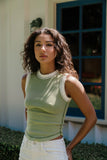 Lilah Reverse Seam Tank in Green
