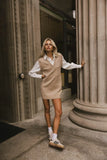 Dottie Mini Dress in Beige FINAL SALE