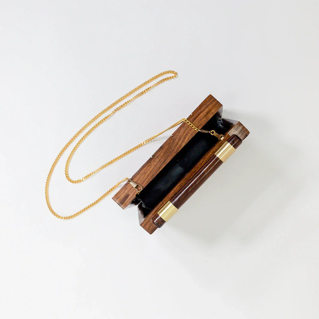 Brasswood Briefcase Clutch