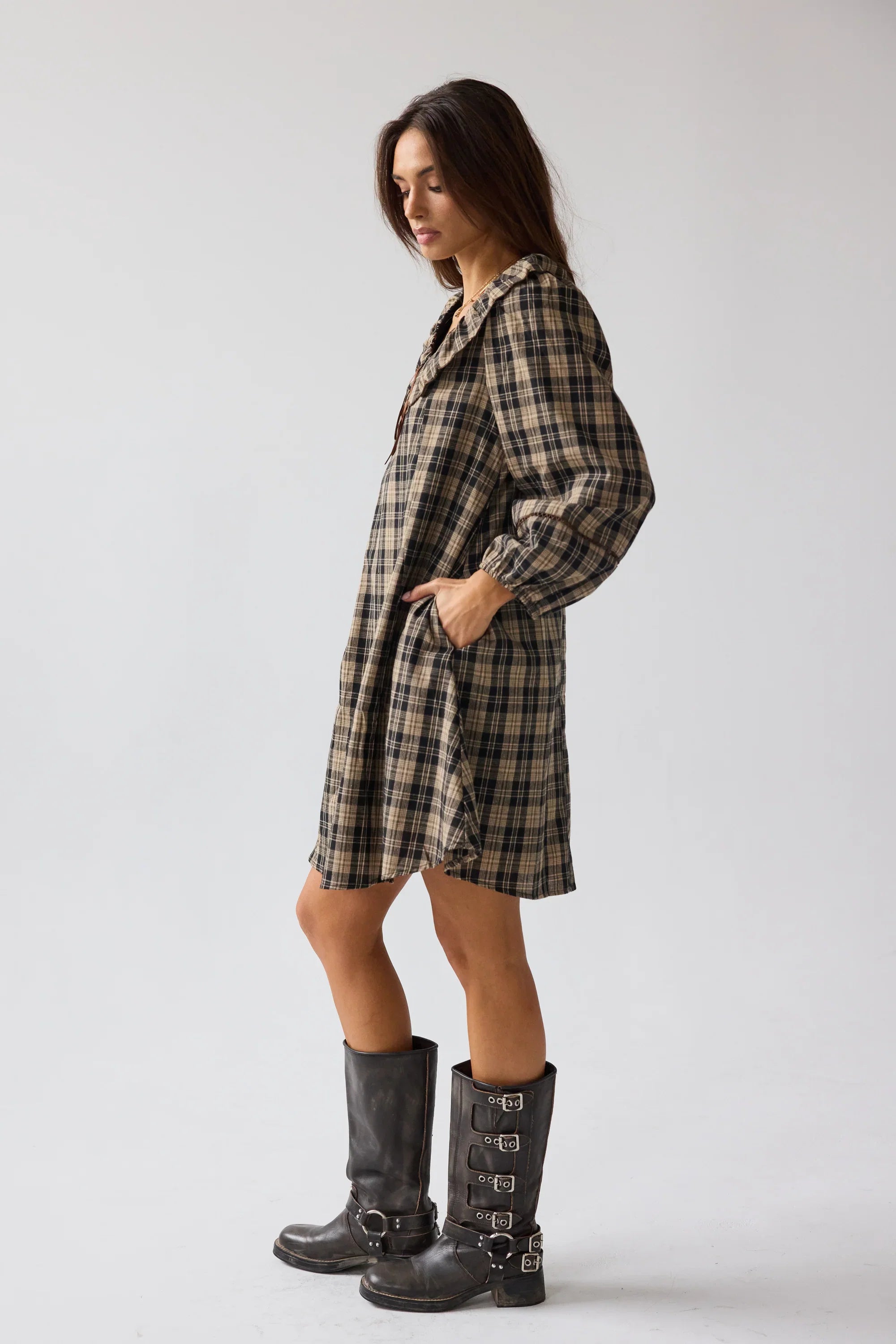 Darlene Plaid Midi Dress FINAL SALE