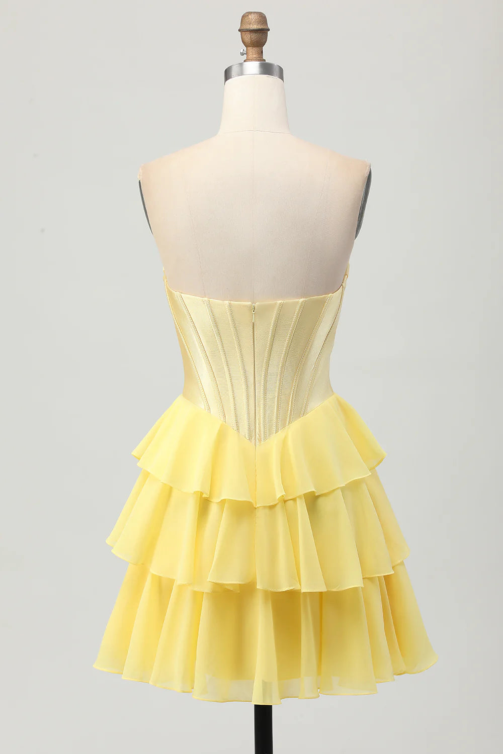 Fuchsia A Line Tiered Sweetheart Corset Short Homecoming Dress