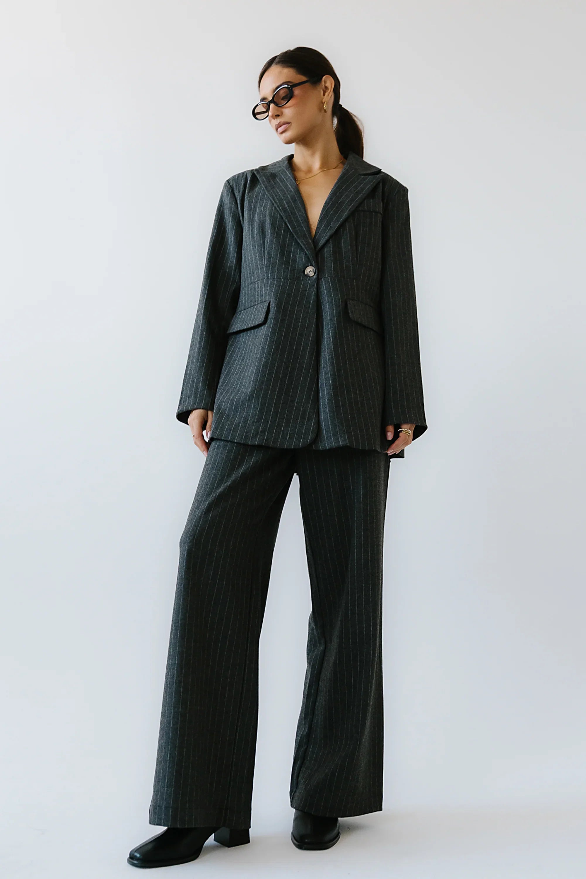 Joey Pinstripe Baggy Pants