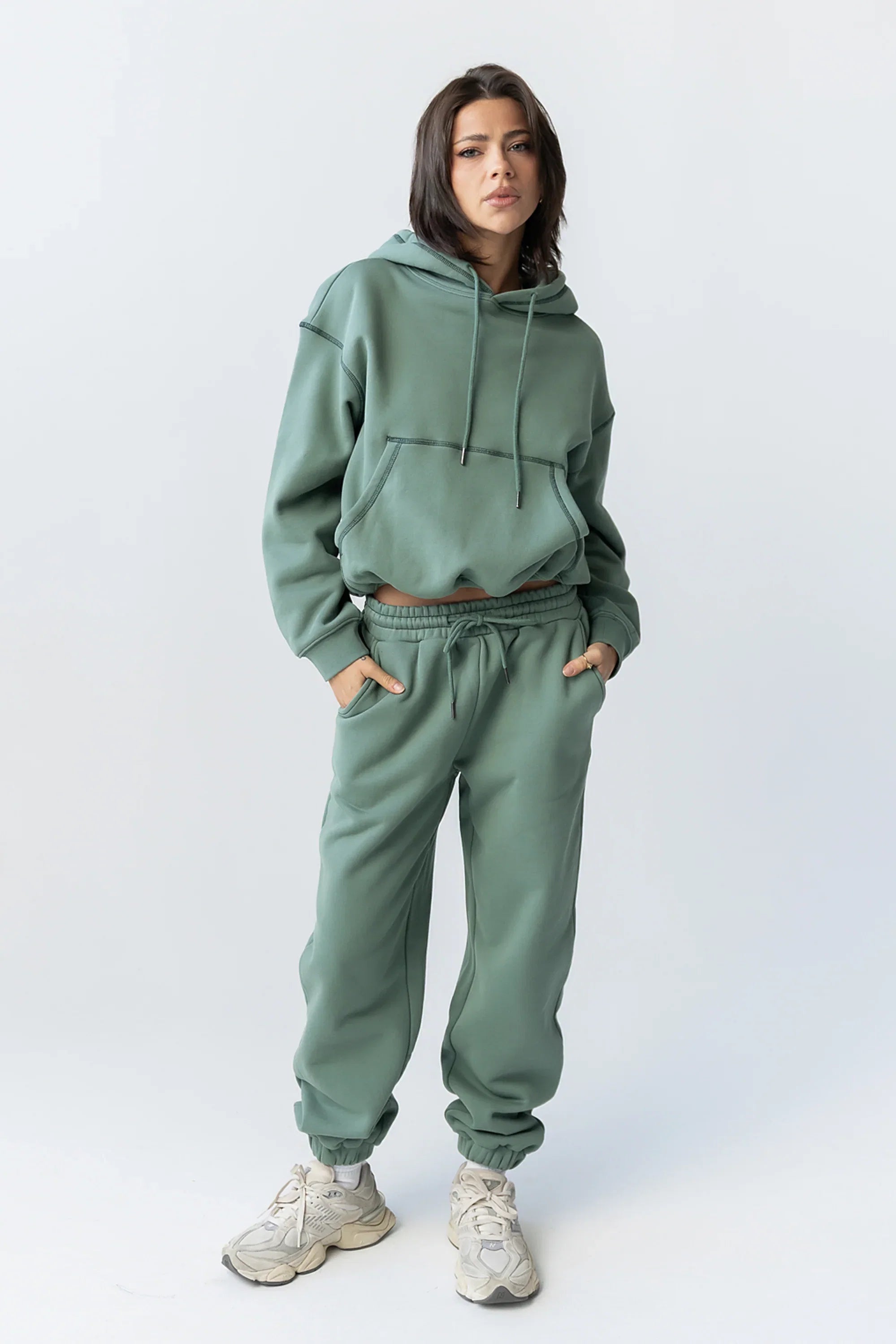 Mozie Contrast Sweatshirt in Teal