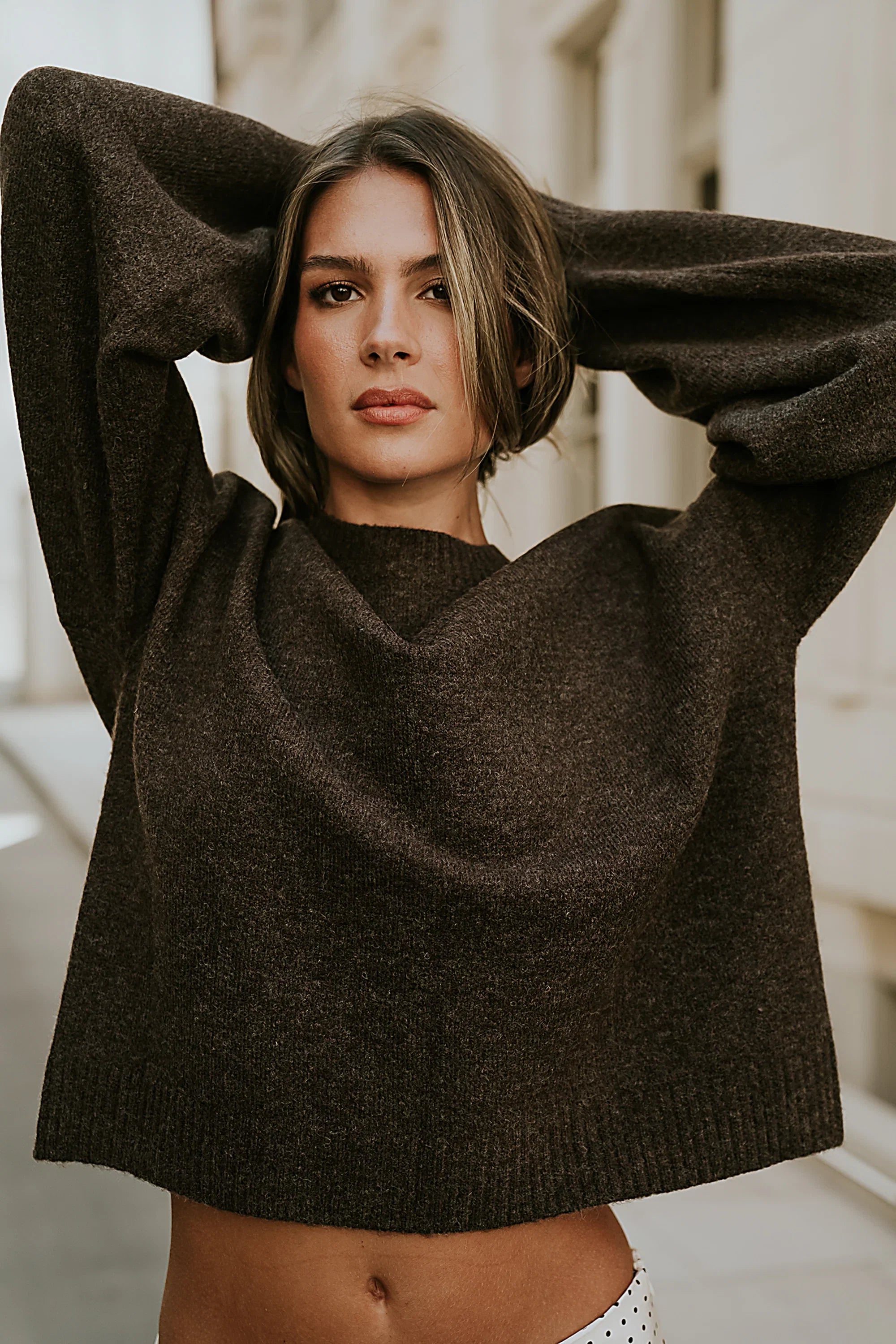 Josey Oversized Sweater in Brown FINAL SALE