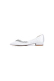 Silver Satin High Heels with Crystal Embellishments 18448 11YK