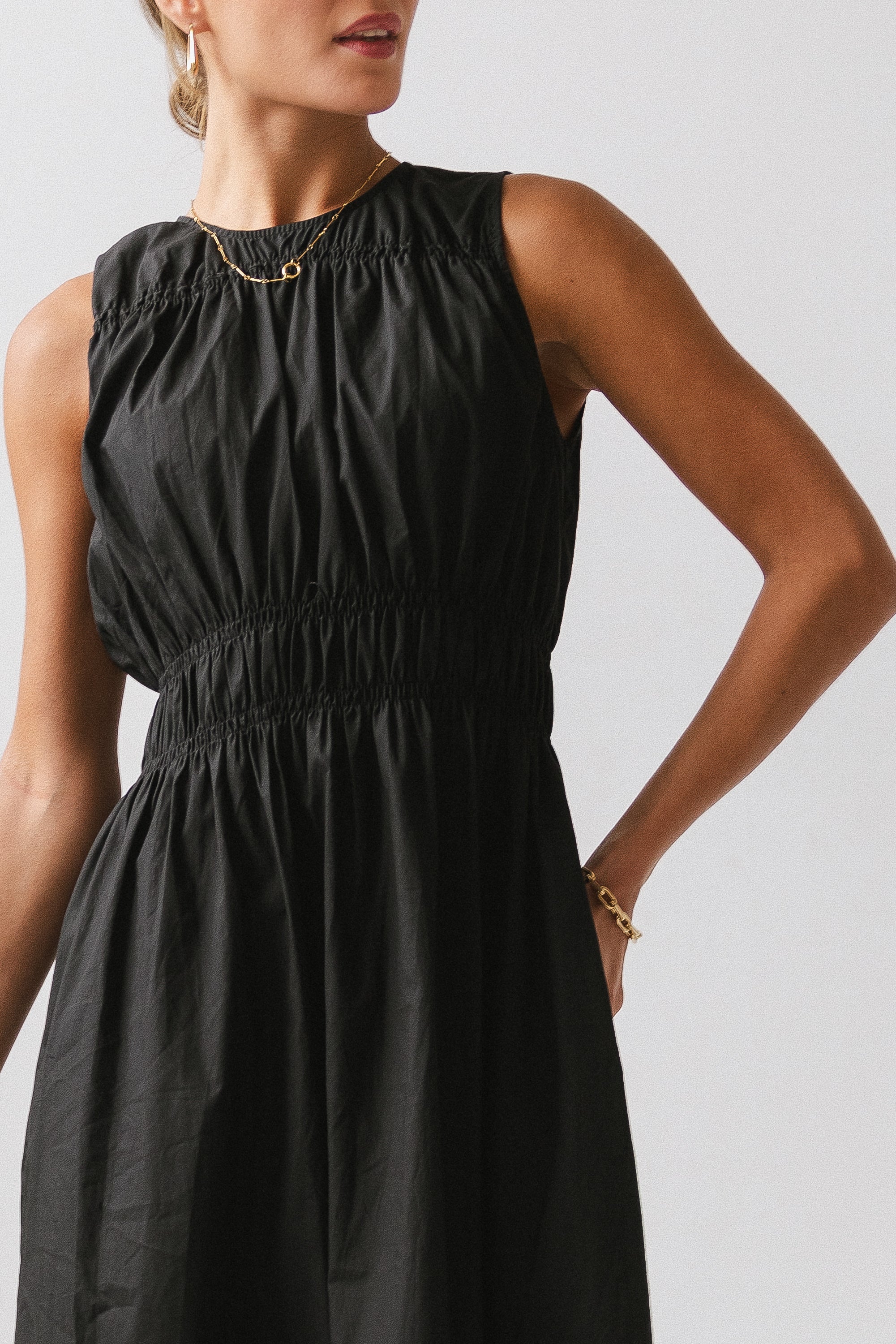 Carmina Tiered Dress in Black FINAL SALE