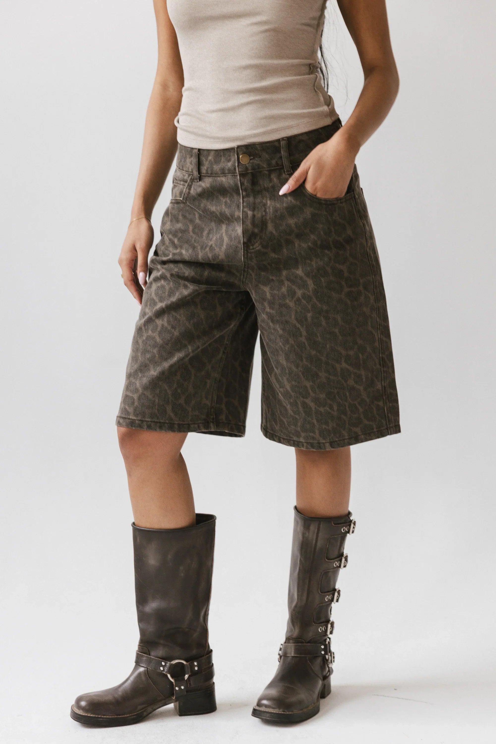 Jessy Leopard Bermuda Shorts FINAL SALE