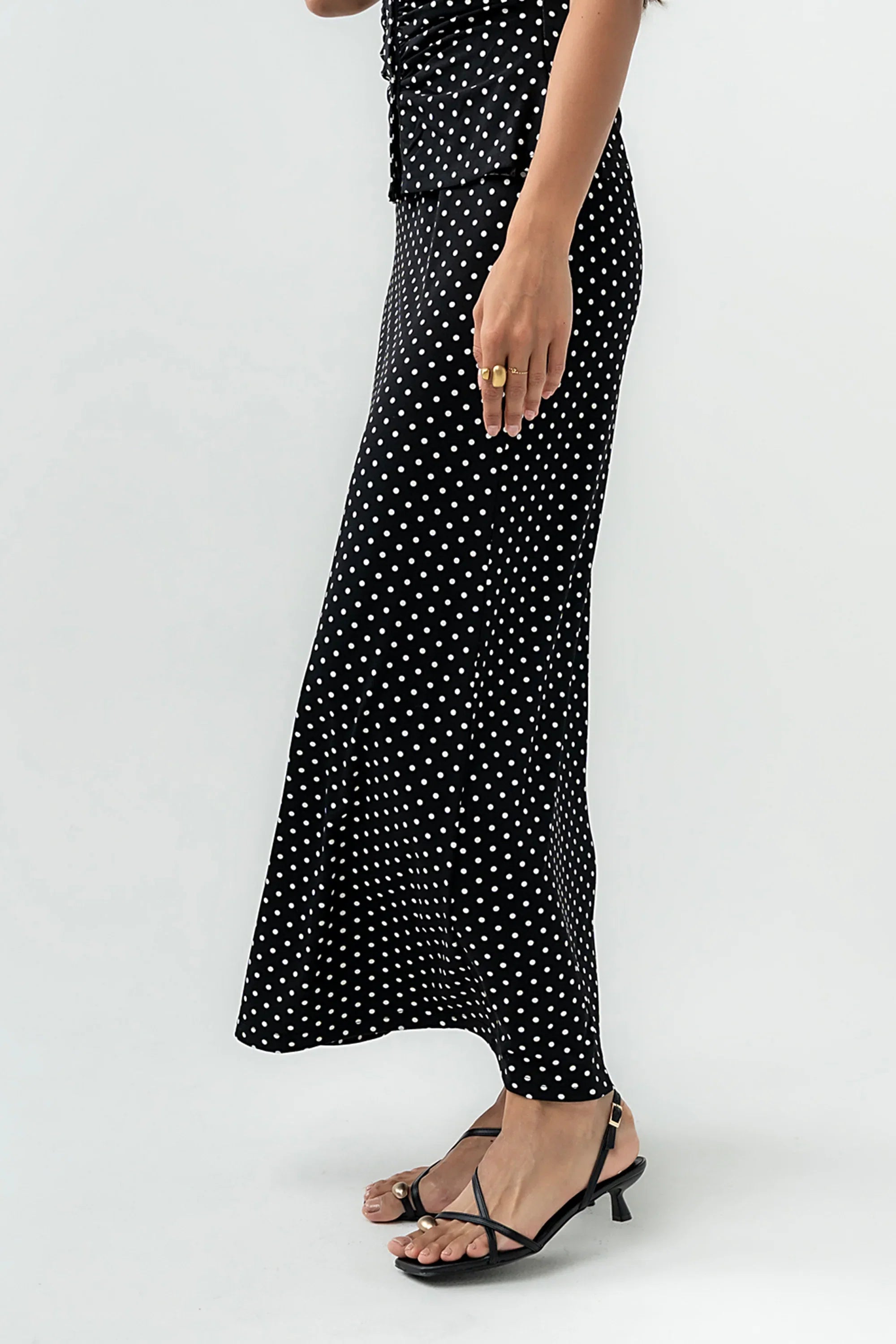 Malia Polka Dot Maxi Skirt