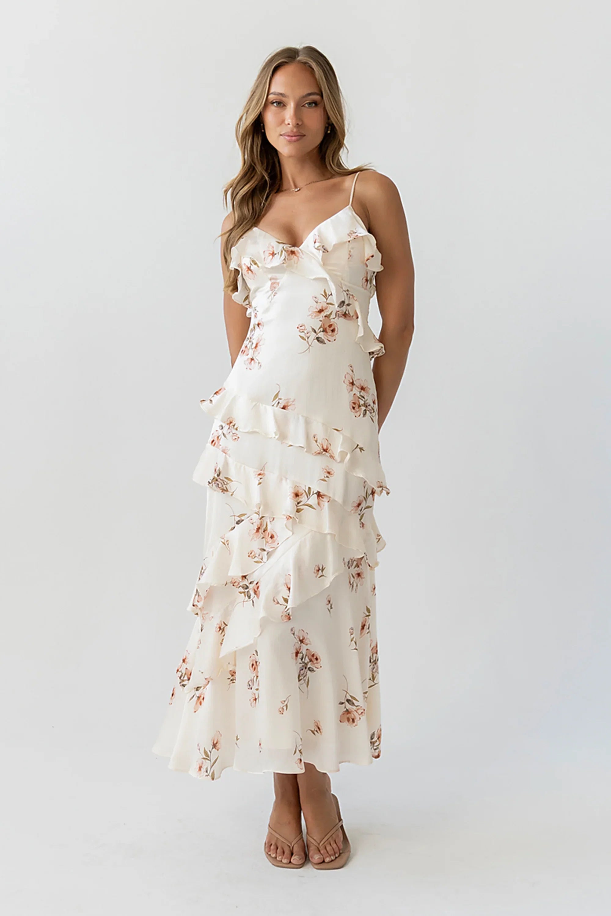 Kyler Ruffle Floral Maxi Dress