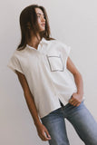 Elle Embroidered Button Up FINAL SALE