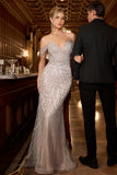 LUISA GOWN CRYSTAL EMBELLISHED DECO GOWN
