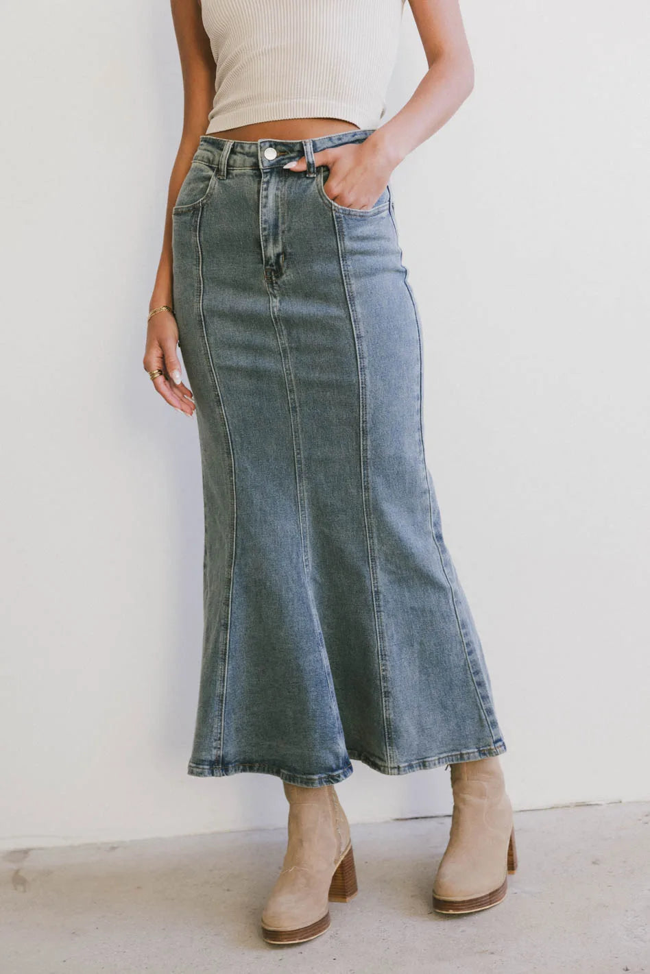 Azzy Denim Mermaid Skirt FINAL SALE