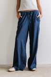 Banks Wide Leg Pants in Dark Wash