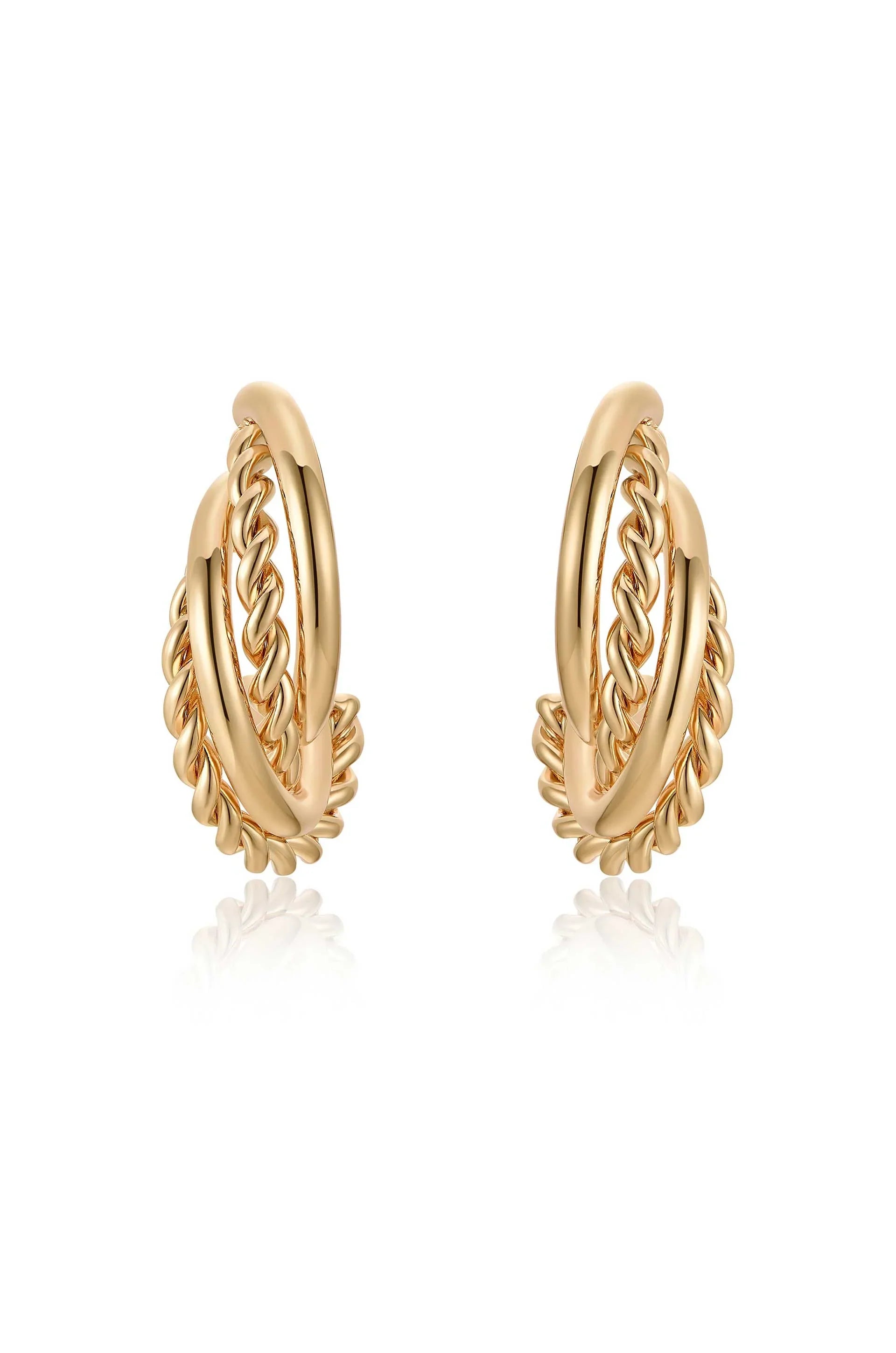 Twists and Turns Hoop Earrings