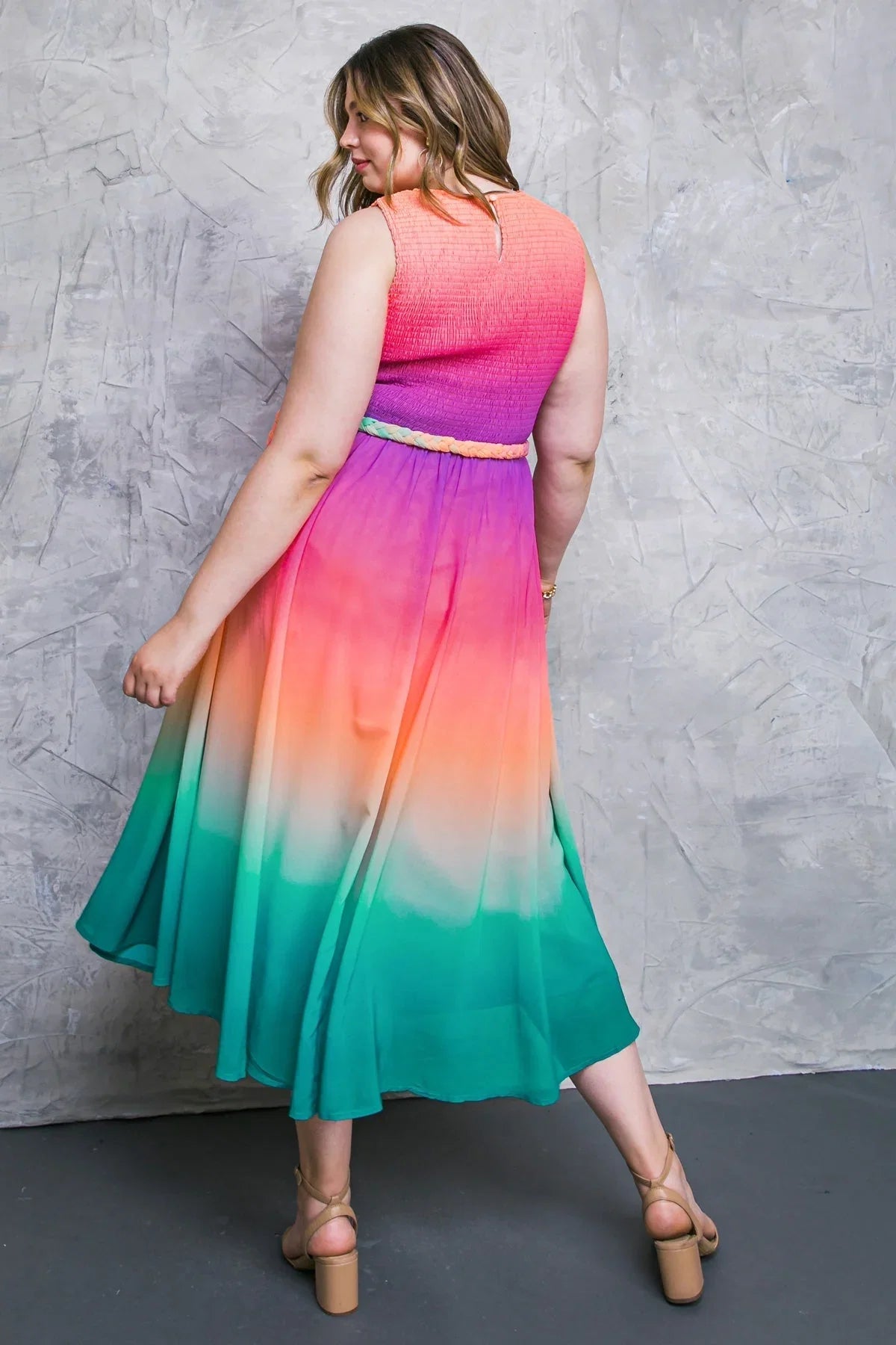 CATER TO YOU MULTI COLOR MIDI DRESS