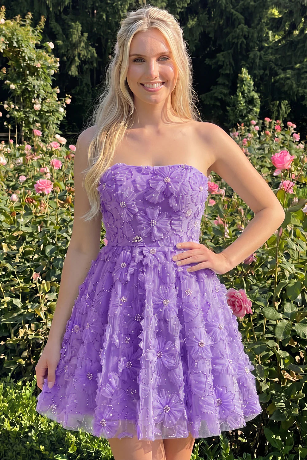 Sage Beaded Strapless A Line Short Homecoming Dress