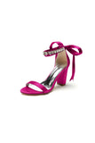 Open Toe Ribborn Tie High Heels Party
