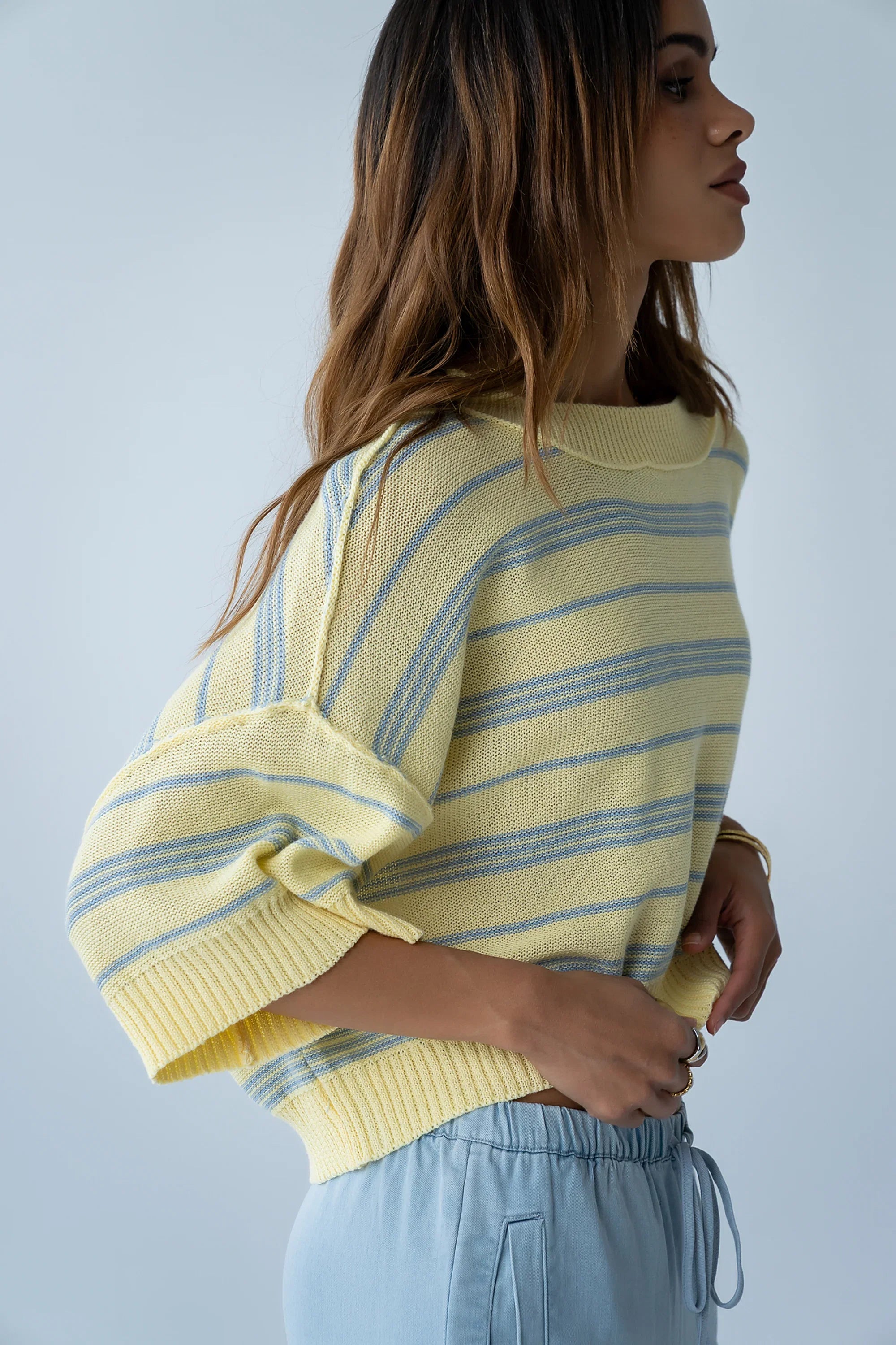 Katelyn Cropped Sweater Tee