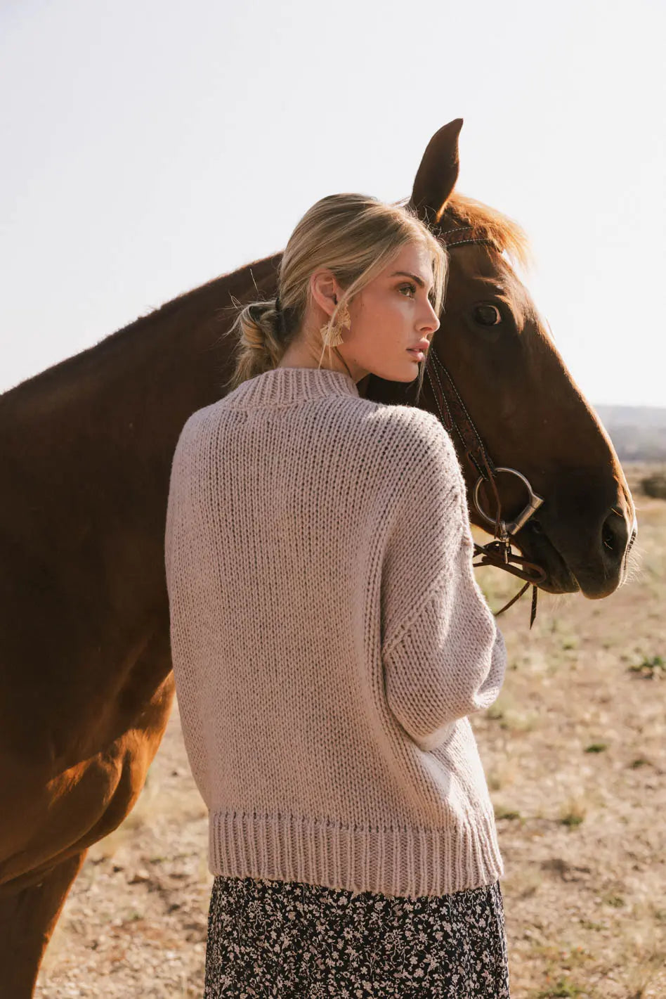 Hartley Floral Sweater in Mocha FINAL SALE