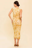 Wild As Ever Power Mesh Cheetah Print Bodycon Midi Dress