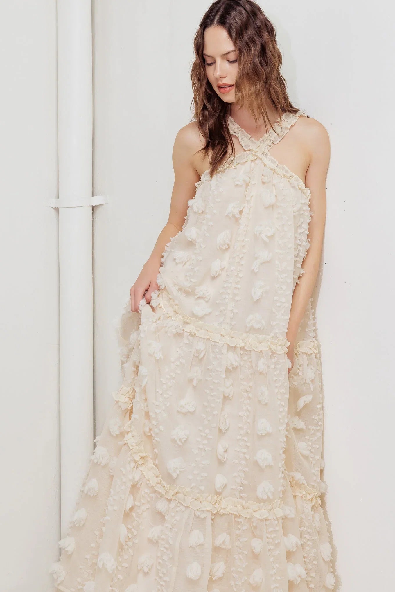 CLOUD NINE CROSS FRONT MAXI DRESS FINAL SALE