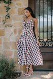 Mayzie Gingham Maxi Dress