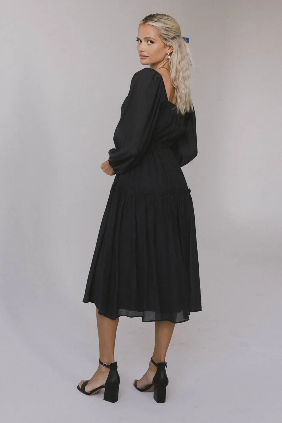 Finnian Midi Dress in Navy FINAL SALE