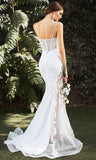 LUCILLE GOWN MERMAID ILLUSION BRIDAL GOWN OFF WHITE