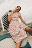 Erin Smocked Maxi Dress in Red FINAL SALE