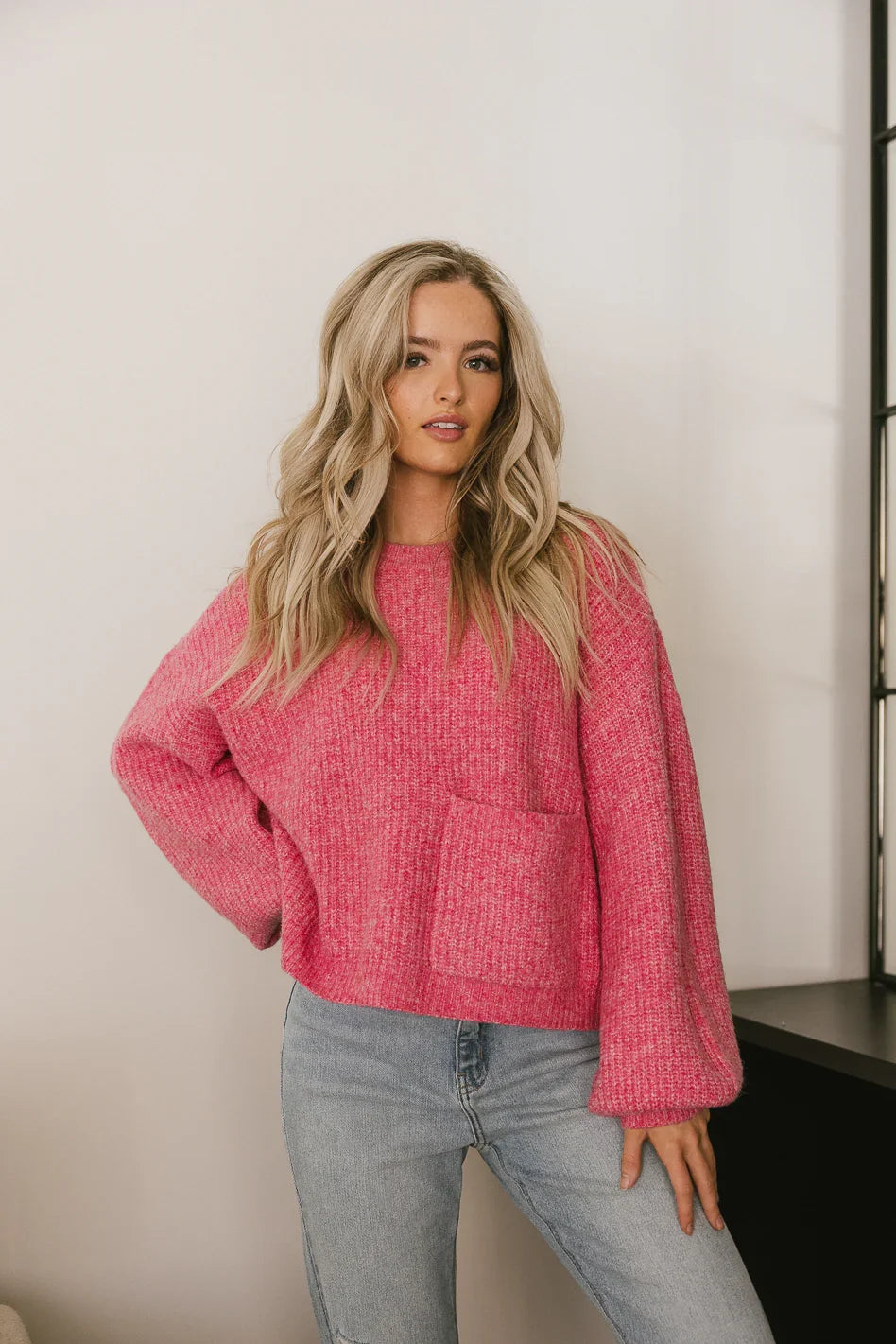 Aliyah Knit Sweater in Pink FINAL SALE