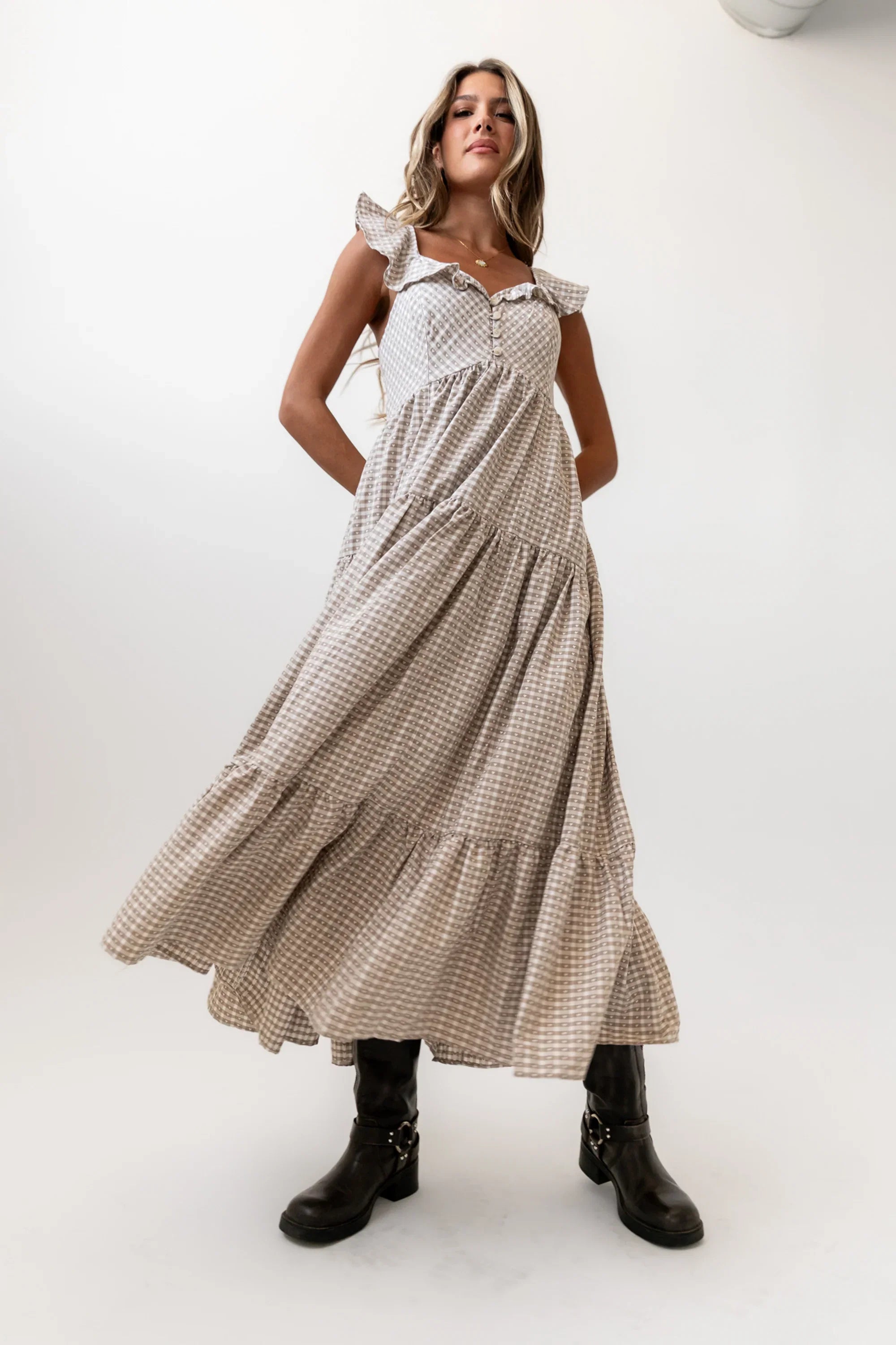 Salome Gingham Maxi Dress FINAL SALE