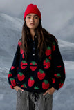 Maria Oversized Sherpa Jacket in Navy FINAL SALE