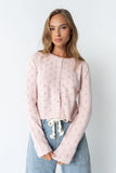Kandy Scalloped Sweater in Pink