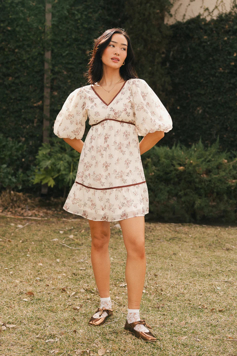 Lincoln Ribbon Trim Mini Dress FINAL SALE