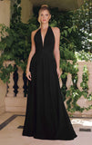 TARA GOWN FLOWY CHIFFON HALTER DRESS