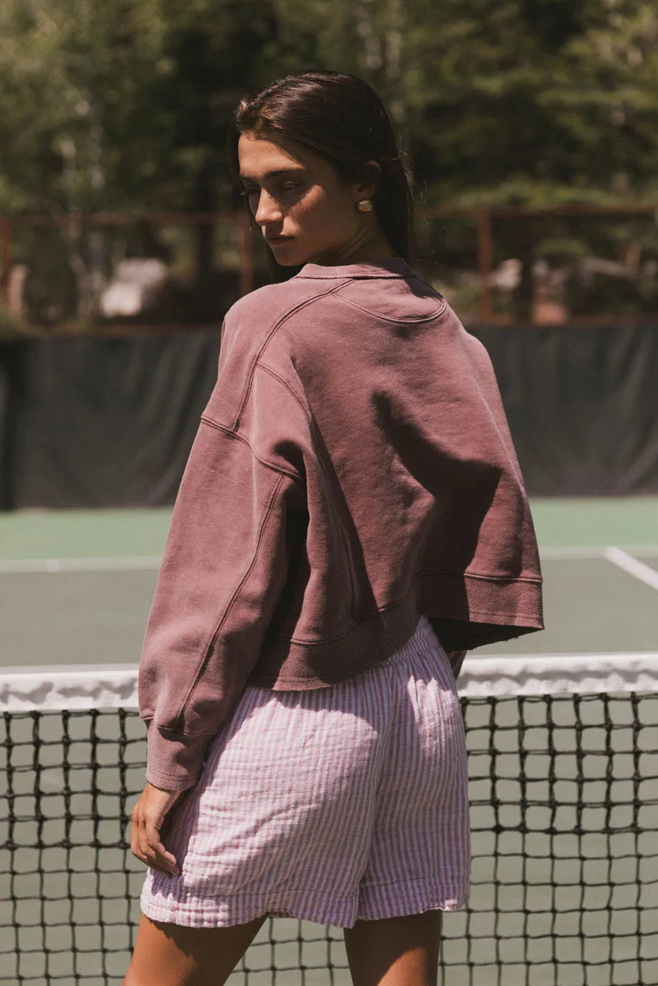 Aarti Sweatshirt in Burgundy FINAL SALE