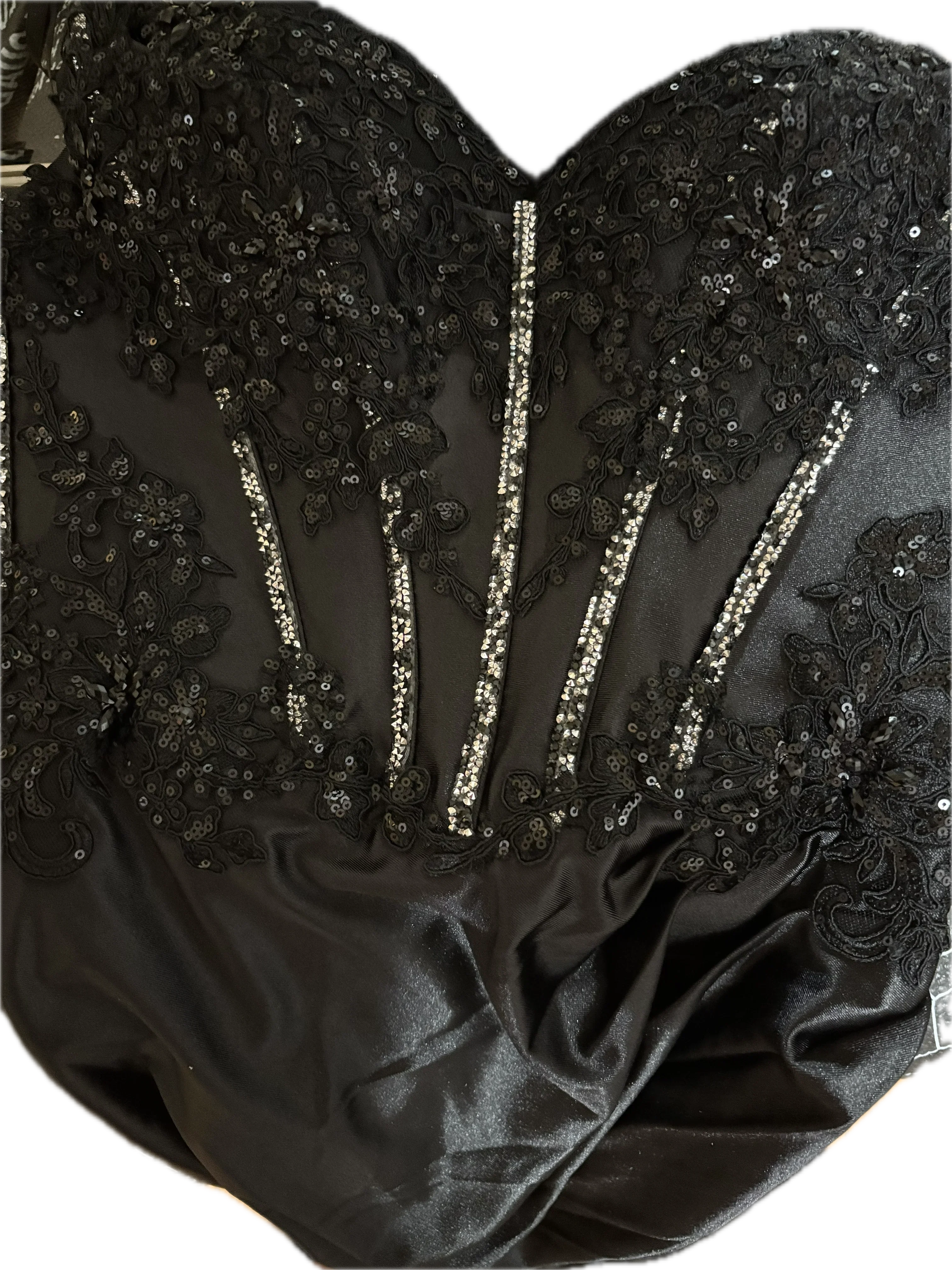 Jupiter Gown Fitted Strapless Lace Satin Gown