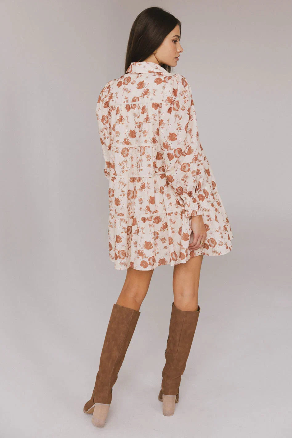 Parlor Floral Embroidered Mini Dress FINAL SALE