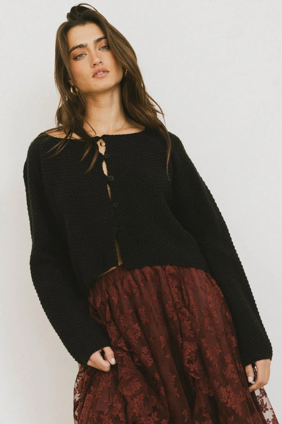 Cabbet Cardigan in Black FINAL SALE