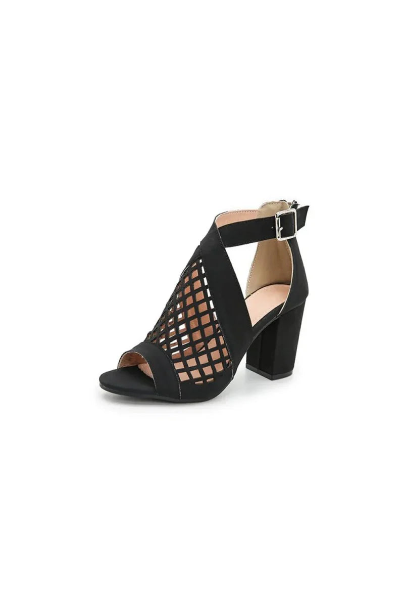 Outdoor Peep Toe Chunky Heel Fashion Shoes With Hollow out