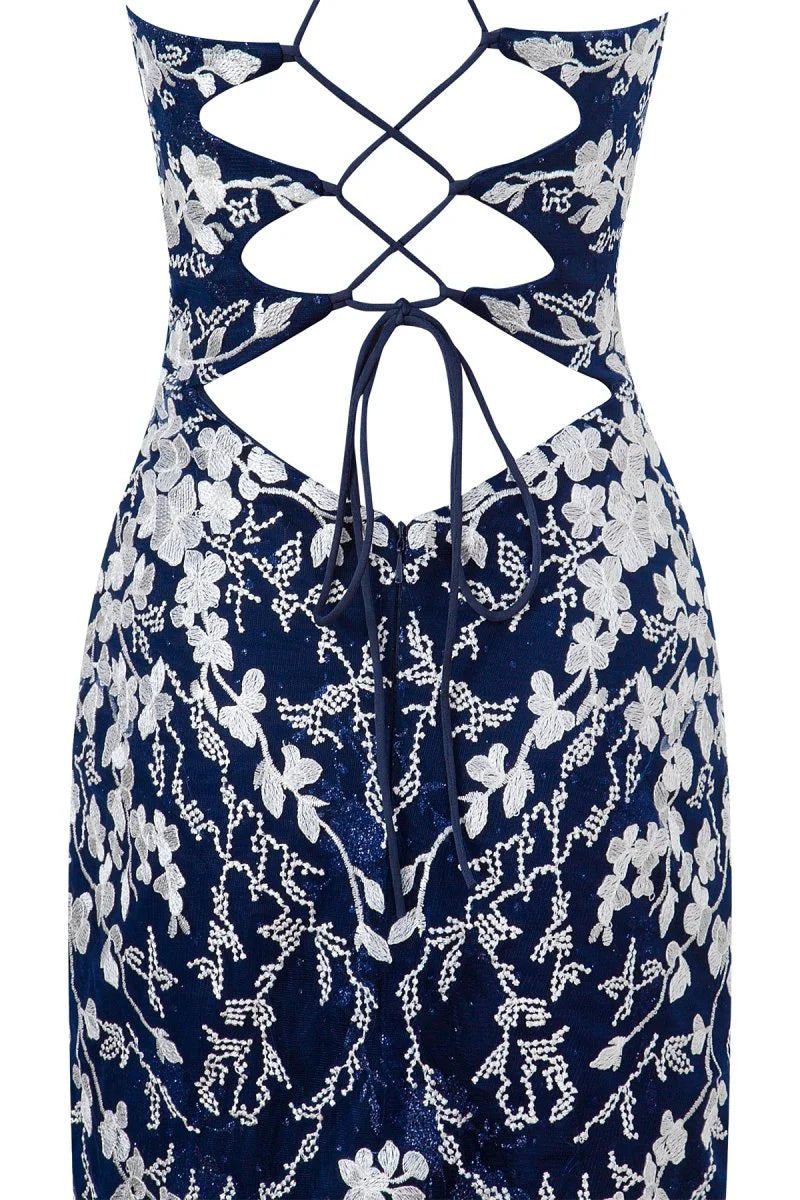 Sheath Short Spaghetti Straps Lace Homecoming Dress